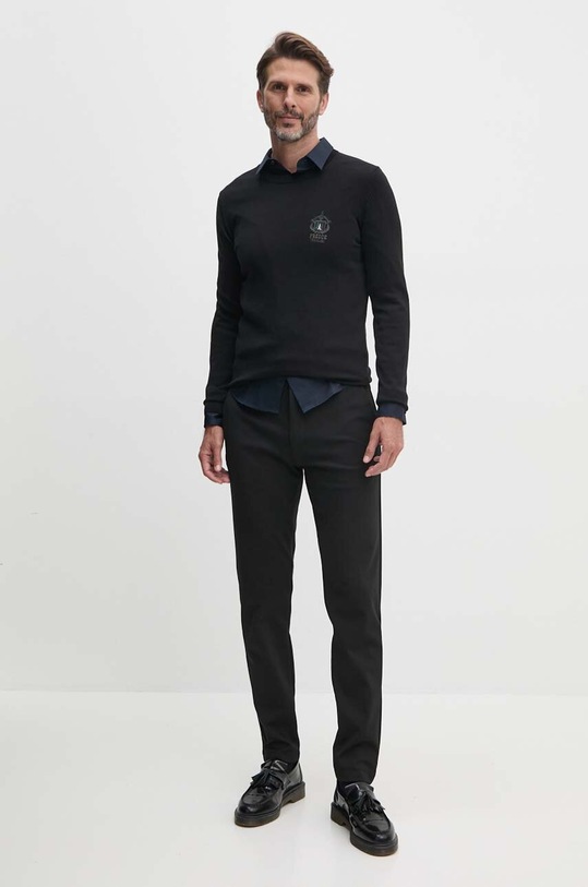 Aeronautica Militare maglione in cotone MA1513L506 nero AW24