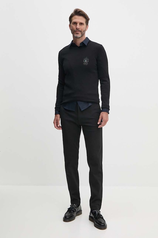 Aeronautica Militare maglione in cotone MA1513L506 nero AW24