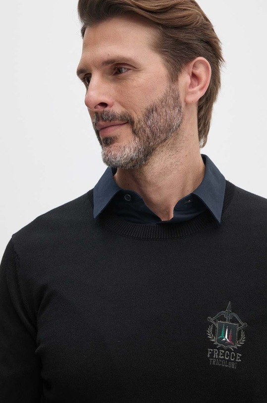 Aeronautica Militare maglione in cotone nero MA1513L506