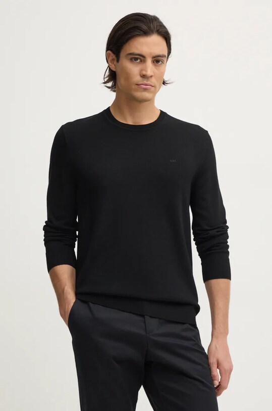 Вълнен пуловер Michael Kors вълна черен CF460F77AP