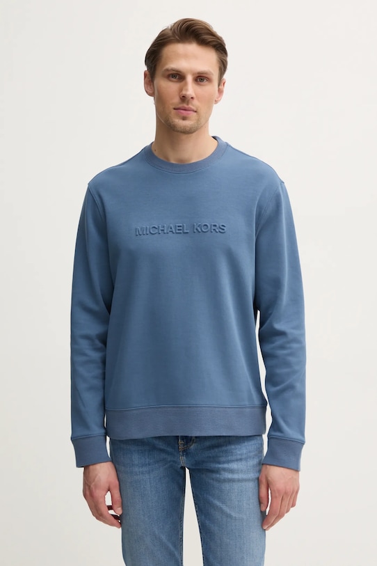 Mikina Michael Kors bez kapucne modrá CF4528J5MF