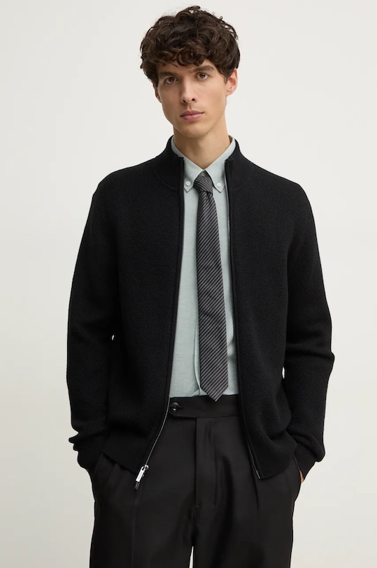 Шерстяной кардиган Michael Kors шерсть чёрный CF460D1H4X