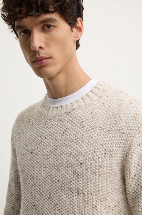 Oblečenie Sveter s prímesou vlny Sisley 10FES103Z béžová