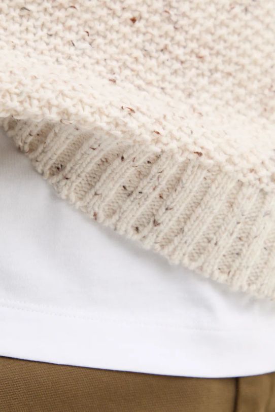 Sveter s prímesou vlny Sisley béžová 10FES103Z