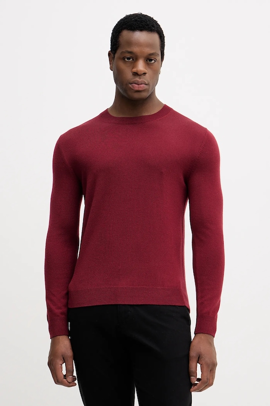 Volnen pulover Sisley bordo 11BAS100Y