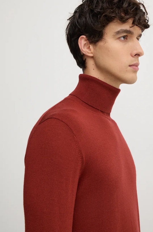 Вовняний светр Sisley червоний 11BAS200A