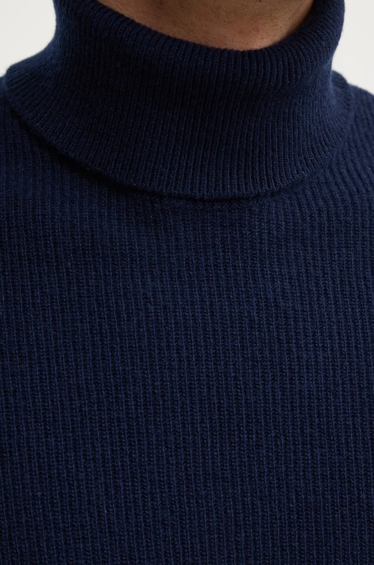 Sisley sweter wełniany 1044S2007 granatowy