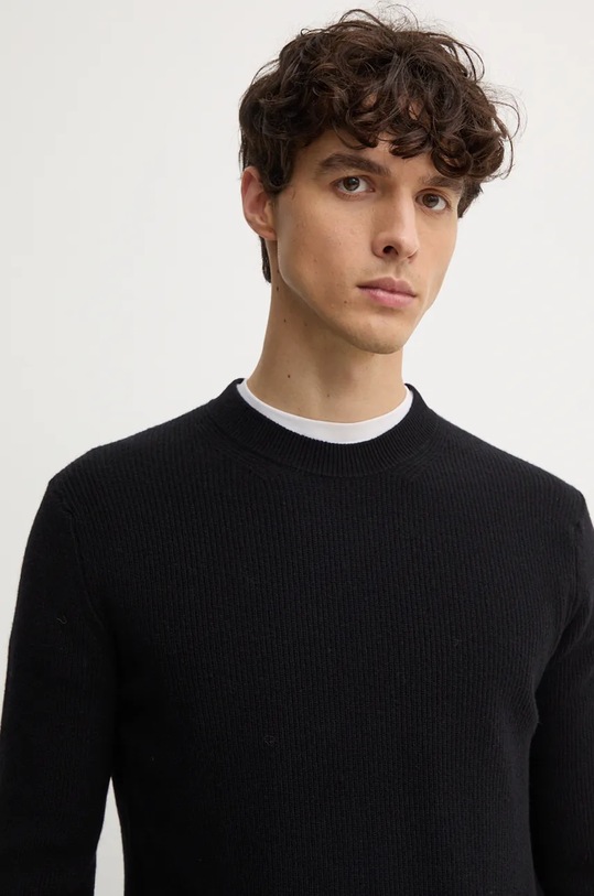 Sisley pulover de lana 1044S100X negru