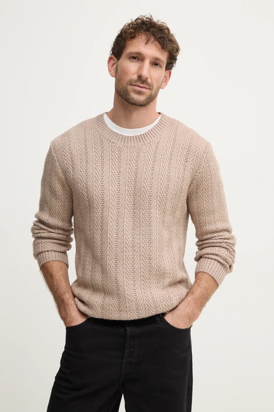 Свитер Sisley остальные бежевый 1NDTS103X