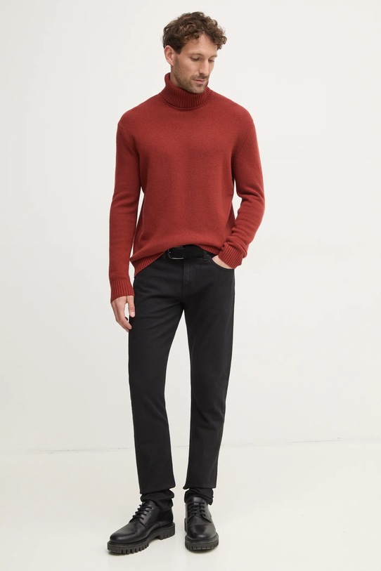 Вовняний светр Sisley 1244S200I червоний AW24