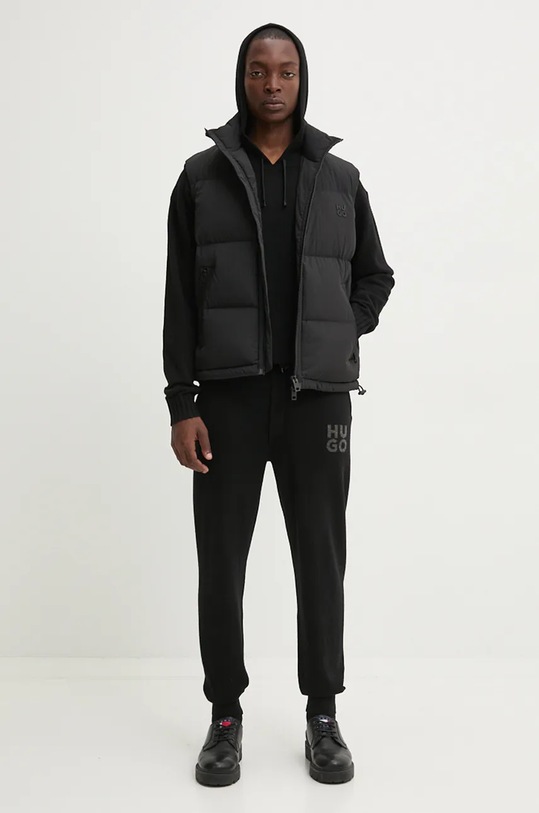 HUGO pulover de lana 50527223 negru AW24