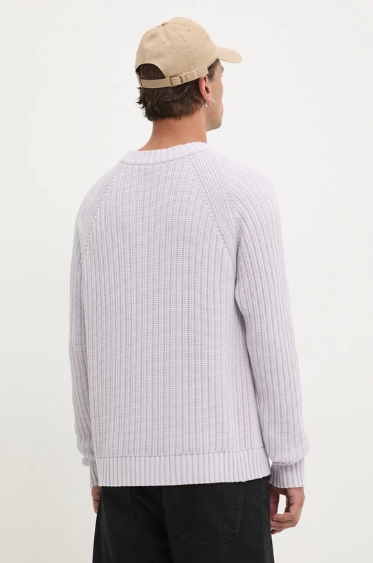 Odzież HUGO sweter bawełniany 50527232 fioletowy