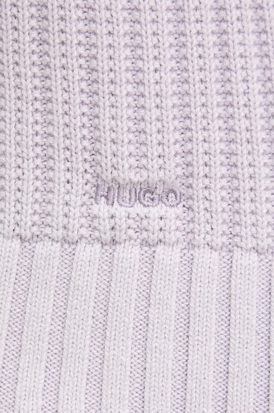 HUGO sweter bawełniany 50527232 fioletowy