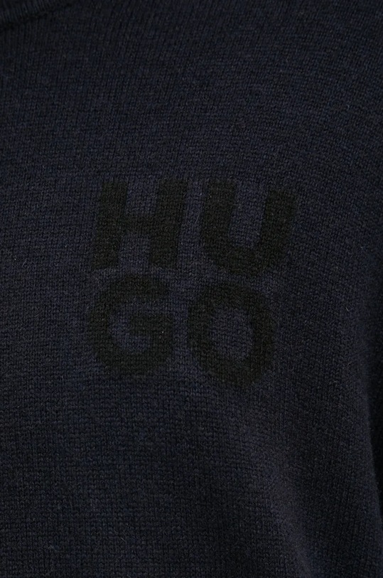 Вовняний светр HUGO 50527327 темно-синій