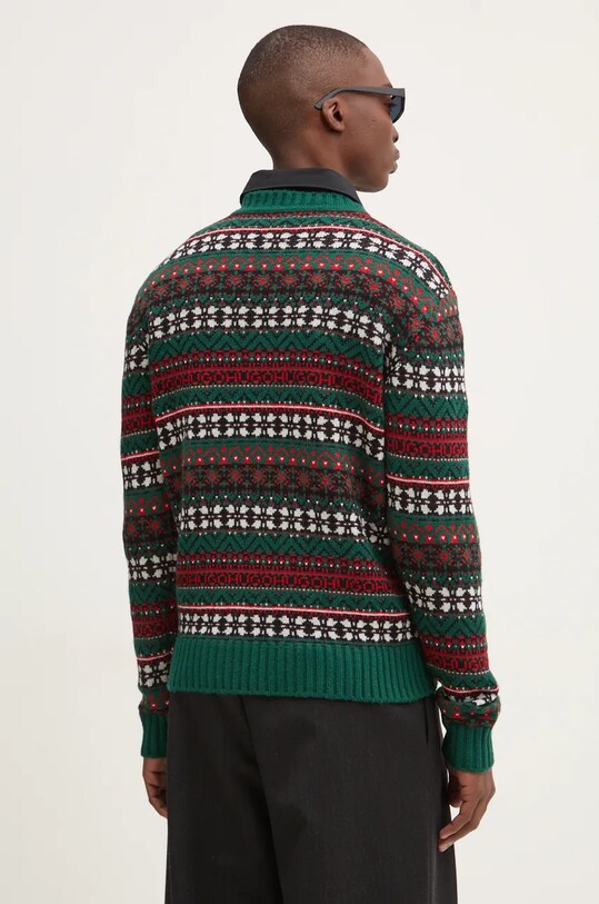 Одяг Вовняний светр HUGO 50524563 зелений