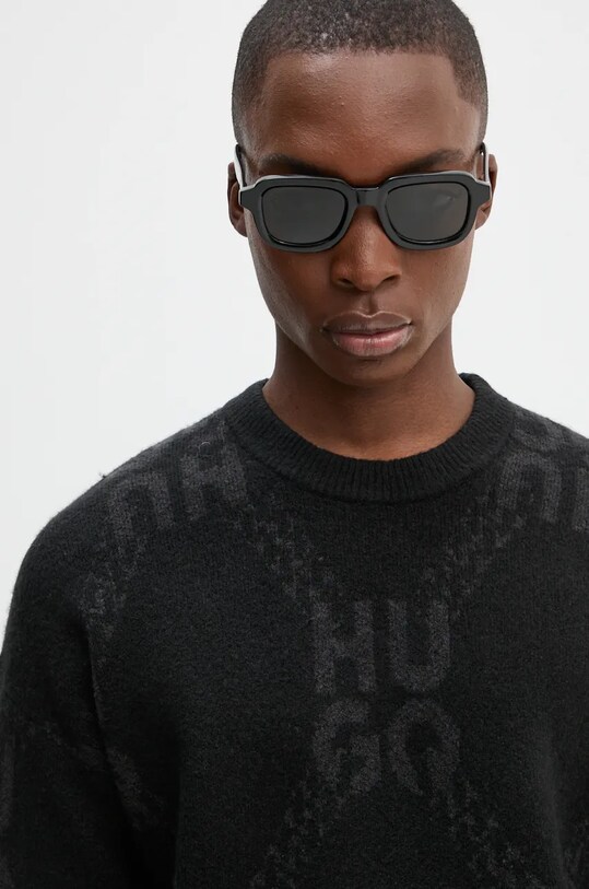 Пуловер с вълна HUGO черен 50524564