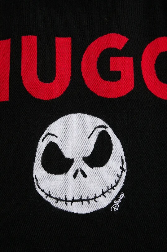 Бавовняний светр HUGO чорний 50528298