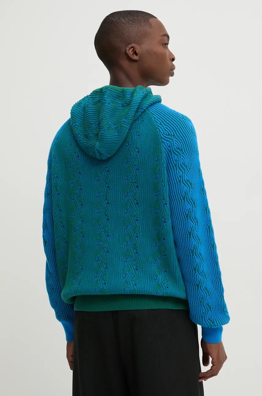 Oblečenie Bavlnený sveter Desigual ALEJANDRO 24WMJF11 modrá