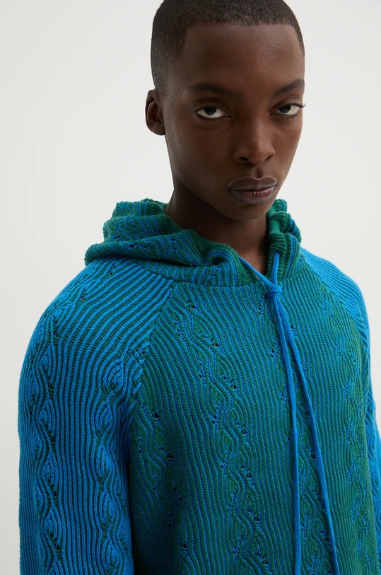 Bavlnený sveter Desigual ALEJANDRO 24WMJF11 modrá