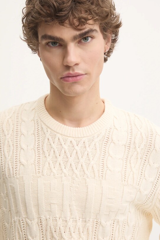 Sveter Dickies SCRIPT CABLE béžová DK0A8647