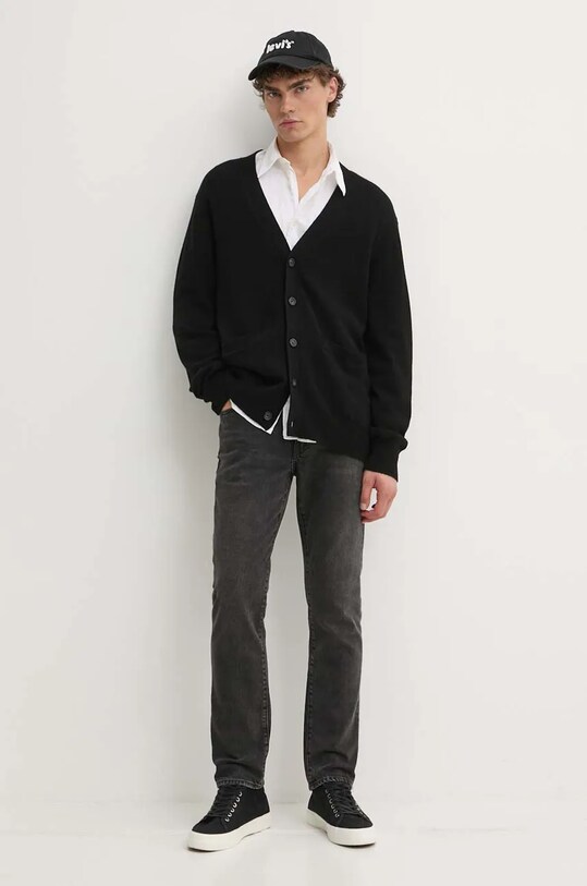 Levi's cardigan din lana A8621 negru AW24