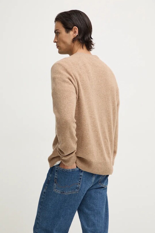 Odzież Calvin Klein sweter wełniany K10K113388 brązowy