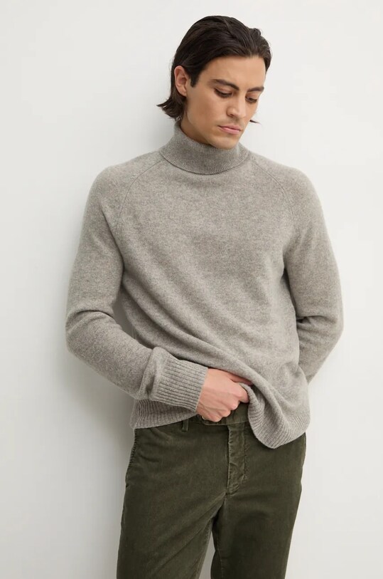 Μάλλινο πουλόβερ Calvin Klein μαλλί γκρί K10K113389