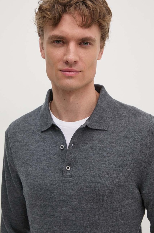 Calvin Klein sweter wełniany szary K10K113418