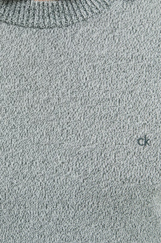Βαμβακερό πουλόβερ Calvin Klein K10K113419 πράσινο