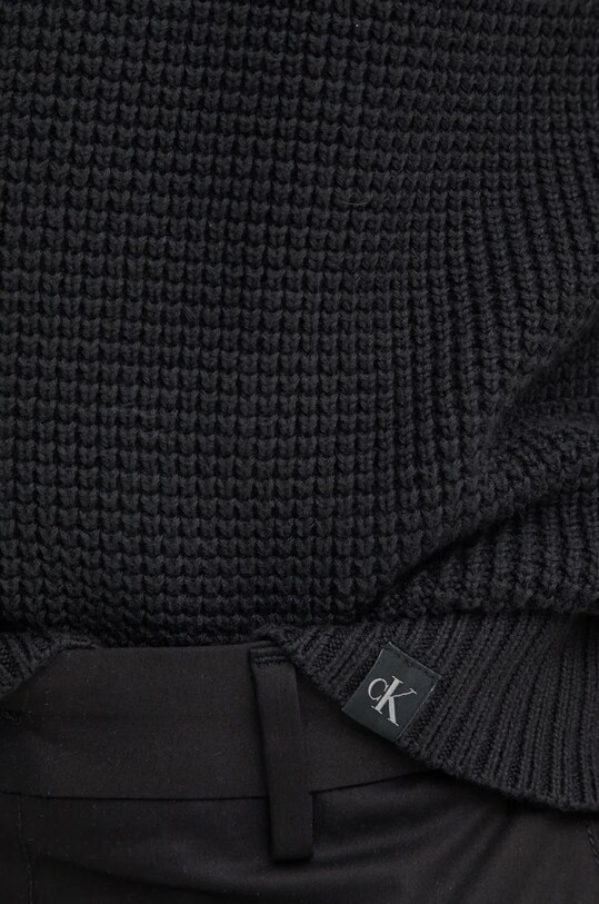 Хлопковый свитер Calvin Klein Jeans J30J326200 чёрный