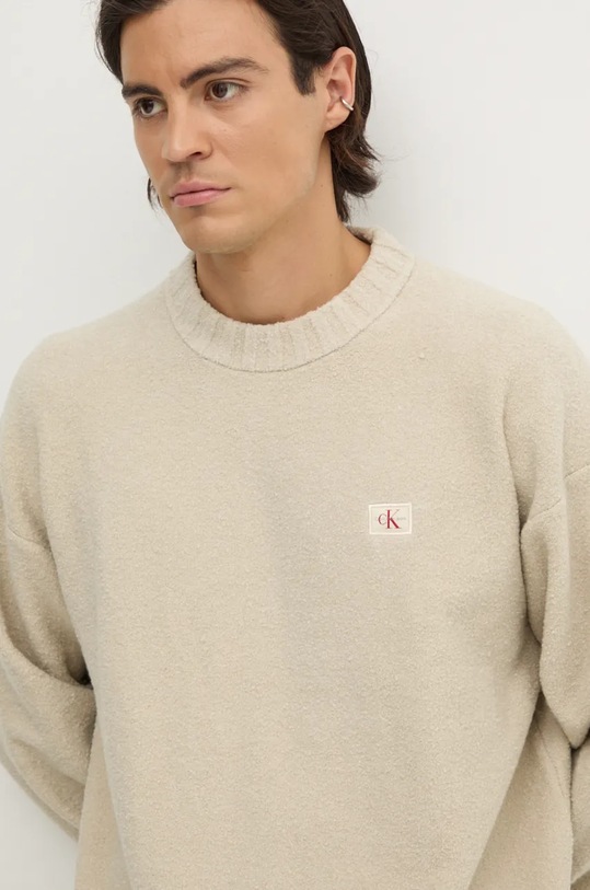 Sveter Calvin Klein Jeans béžová J30J326202