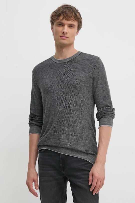 Guess pulover din amestec de lana EARLE subtiri gri M4BR04.Z3H82