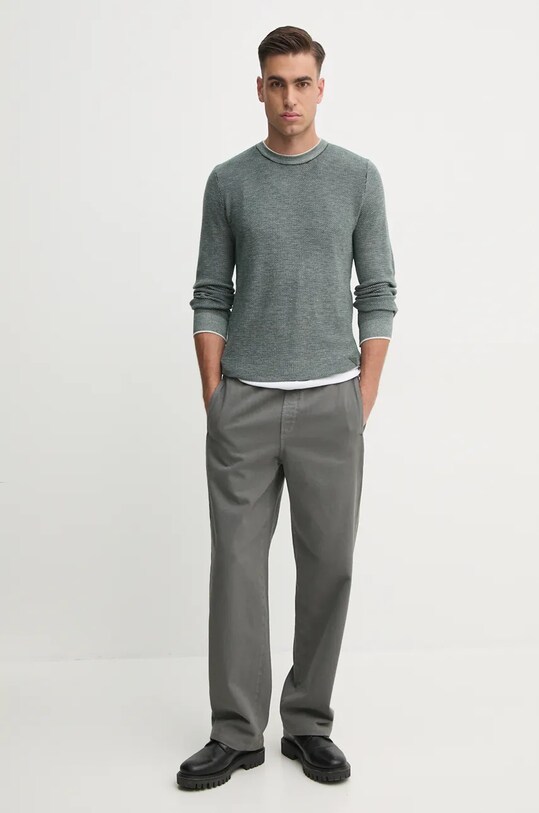 Guess sweter z domieszką wełny EARLE M4BR04.Z3H82 zielony AW24