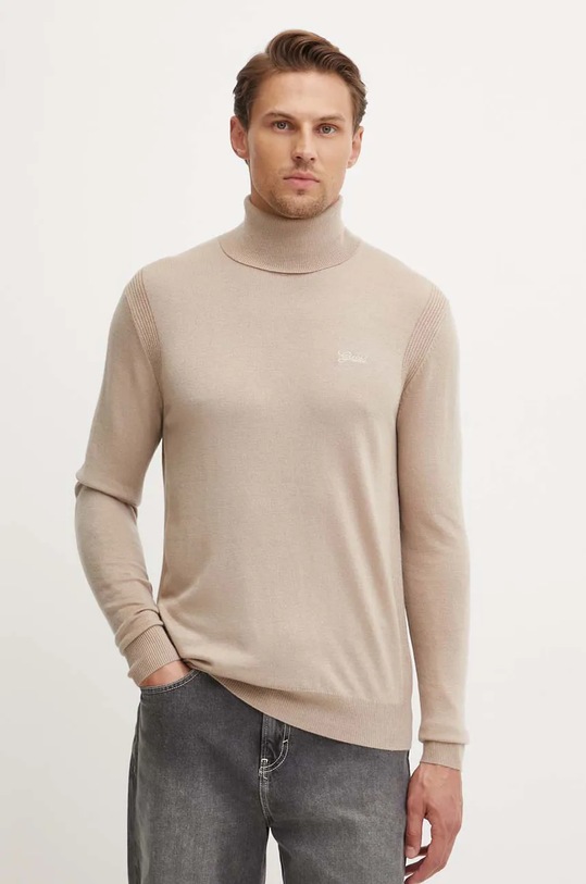 Guess pulover din amestec de lana EBENEZER bej M4BR05.Z3H82