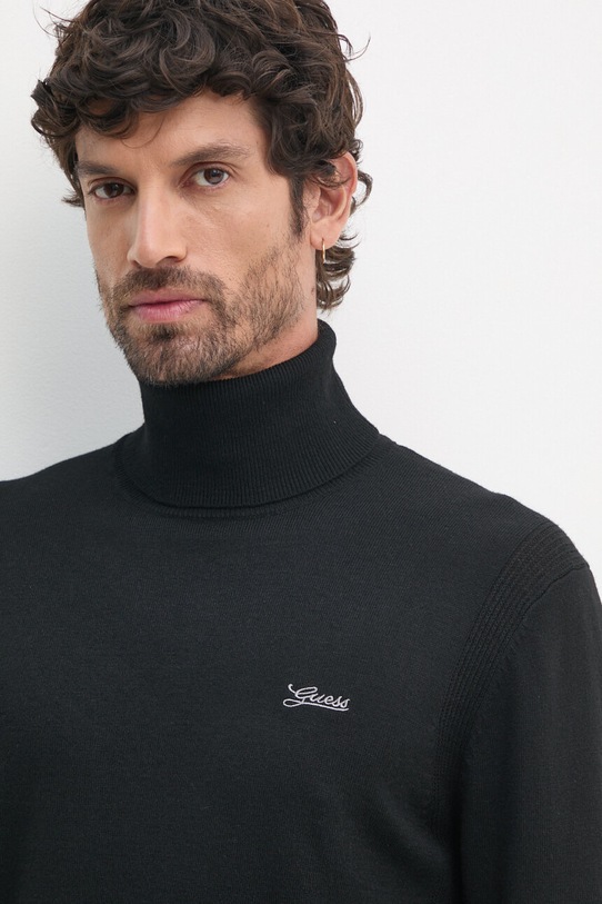 Sveter s prímesou vlny Guess EBENEZER čierna M4BR05.Z3H82