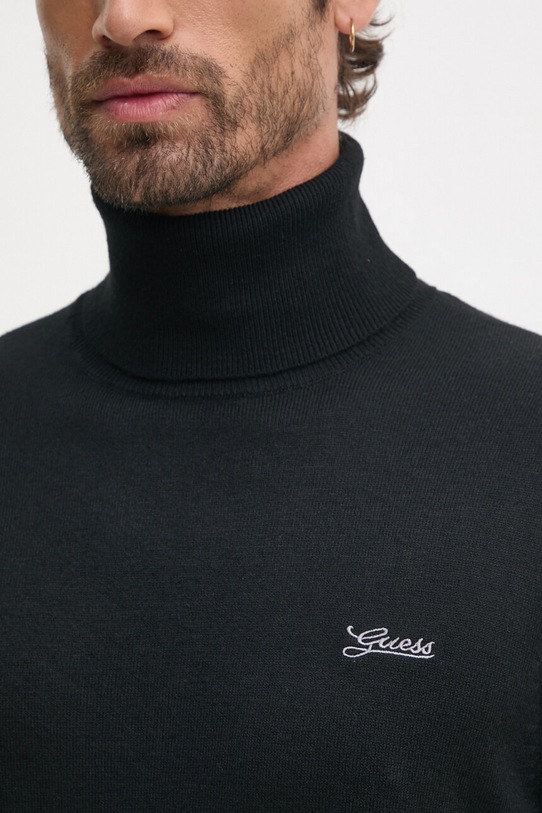 Sveter s prímesou vlny Guess EBENEZER M4BR05.Z3H82 čierna