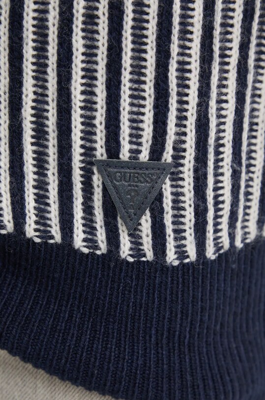 Guess sweter z domieszką wełny EMMANUEL M4BR13.Z3HB0 granatowy