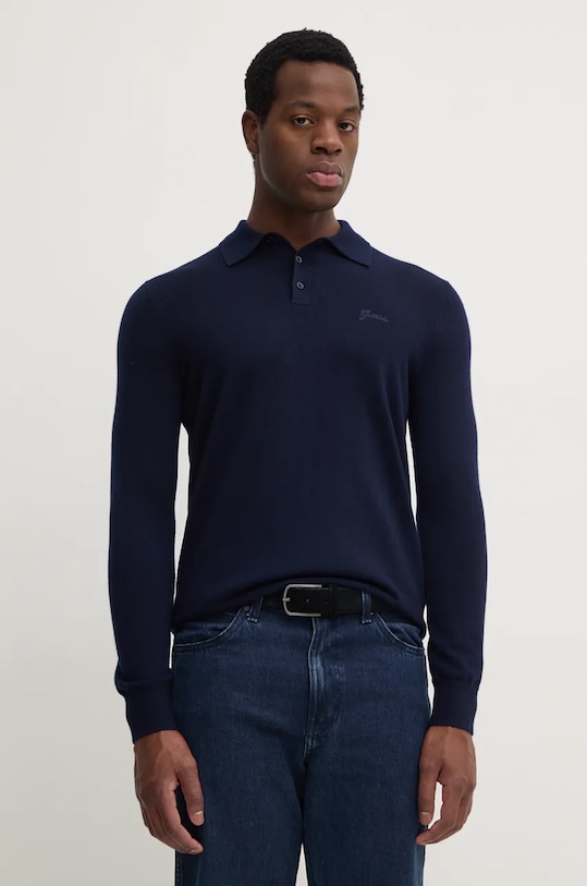 Guess sweter wełniany wełna granatowy M4BR54.Z3ID0