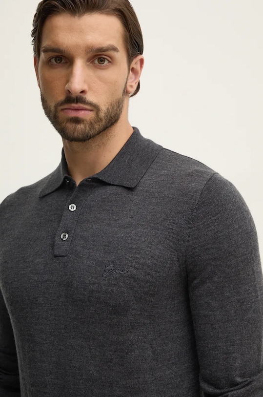 Vlněný svetr Guess šedá M4BR54.Z3ID0