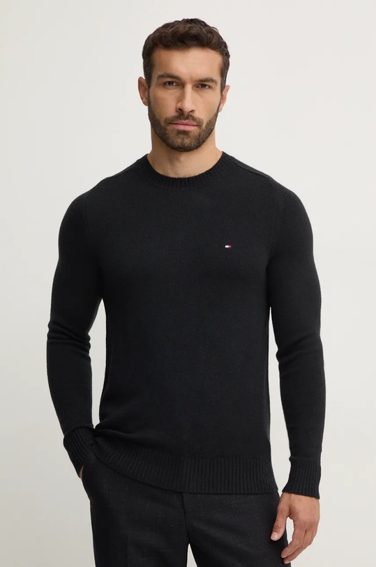Svetr Tommy Hilfiger kulatý černá MW0MW36535