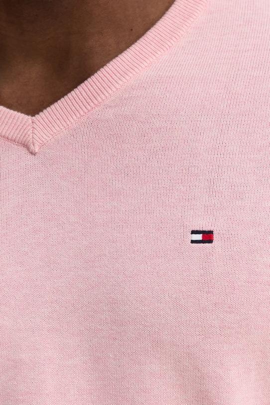 Бавовняний светр Tommy Hilfiger MW0MW14745 рожевий