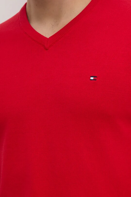 Tommy Hilfiger sweter bawełniany MW0MW14745 czerwony