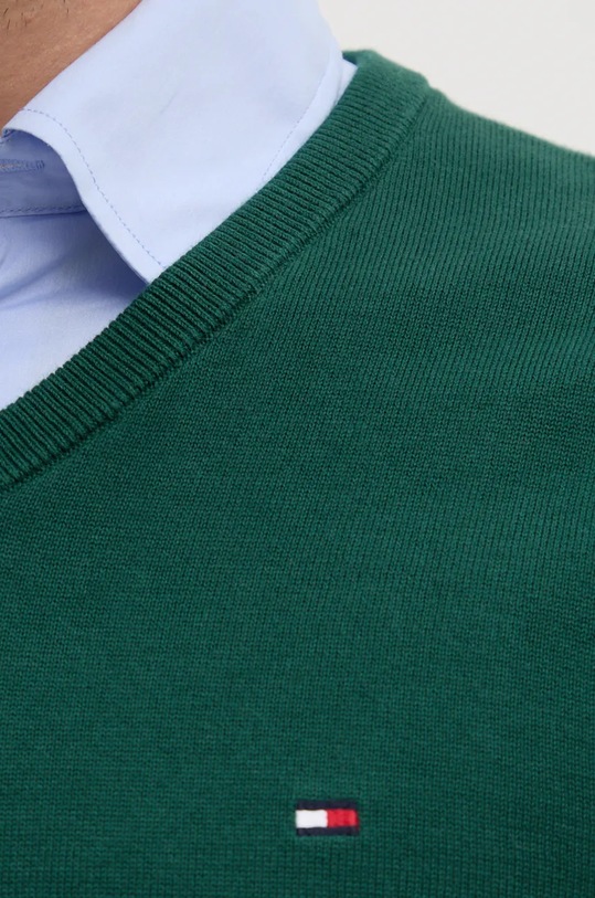 Tommy Hilfiger pulover de bumbac MW0MW14745 verde