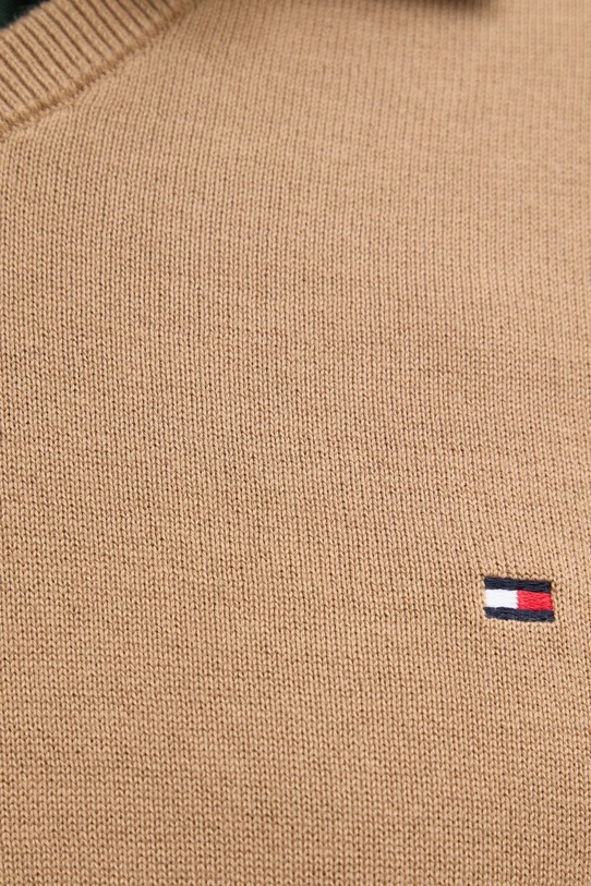 Бавовняний светр Tommy Hilfiger MW0MW14745 коричневий