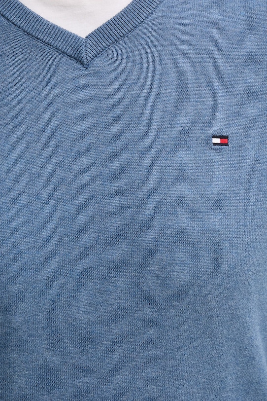 Tommy Hilfiger sweter bawełniany MW0MW14745 niebieski
