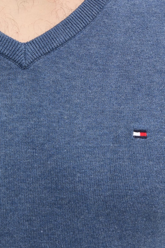 Tommy Hilfiger pulover de bumbac MW0MW14745 albastru