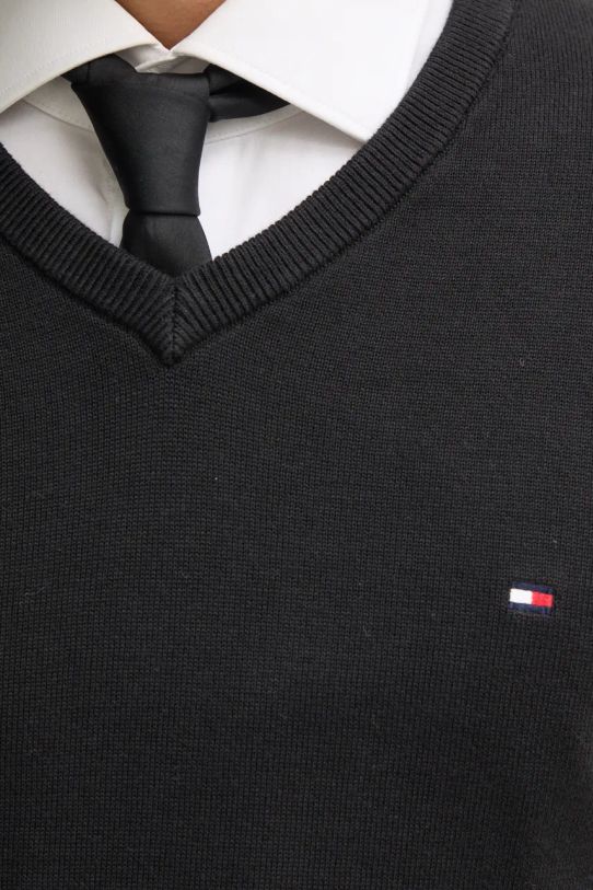 Tommy Hilfiger sweter bawełniany MW0MW14745 czarny