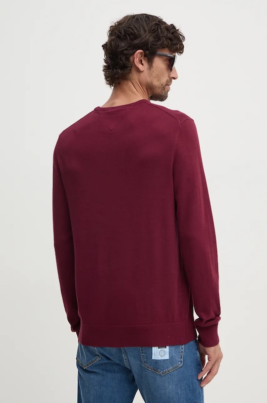 Ρούχα Βαμβακερό πουλόβερ Tommy Hilfiger MW0MW14748 μπορντό