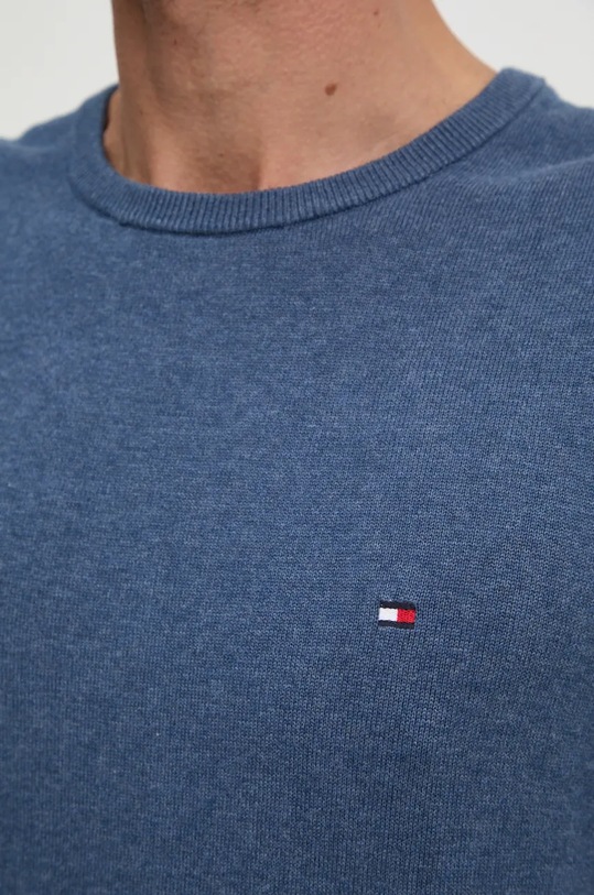 Tommy Hilfiger pulover de bumbac MW0MW14748 albastru