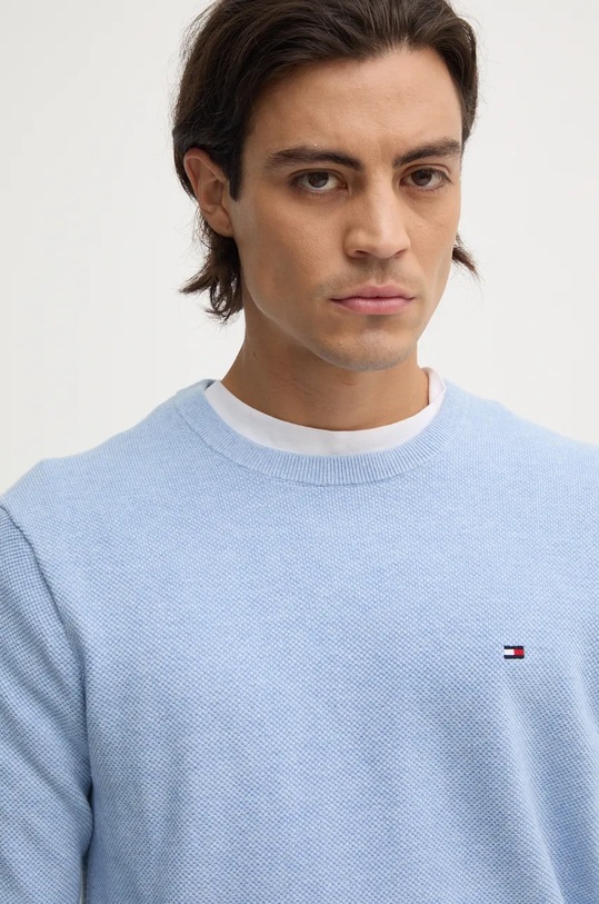 Tommy Hilfiger sweter bawełniany niebieski MW0MW36347